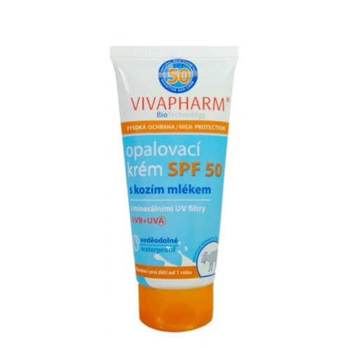 VIVACO Opalovací krém SPF 50 s kozím mlékem VIVAPHARM 100 ml VIVACO Opalovací krém SPF 50 s kozím mlékem VIVAPHARM 100 ml