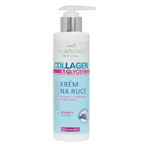 VIVACO Krém na ruce collagen a glycerin VIVAPHARM 200 ml VIVACO Krém na ruce collagen a glycerin VIVAPHARM 200 ml