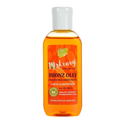 VIVACO 100% Přírodní opalovací olej s mrkvovým extraktem SPF 0 75 ml VIVACO 100% Přírodní opalovací olej s mrkvovým extraktem SPF 0 75 ml
