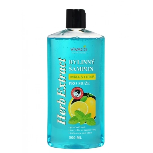 VIVACO Šampon pro muže Máta a citrus HERB EXTRACT 500 ml VIVACO Šampon pro muže Máta a citrus HERB EXTRACT 500 ml