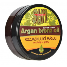 VIVACO Rozjasňující máslo po opalování s BIO arganovým olejem a zlatými glitry SUN VIVACO 200 ml