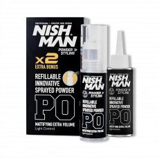 Doplniteľný prášok na úpravu vlasov v spreji Nishman P0 Light control 20+20g