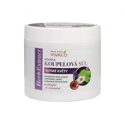 VIVACO Sůl do koupele Alpské květy HERB EXTRACT 650 g VIVACO Sůl do koupele Alpské květy HERB EXTRACT 650 g