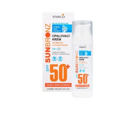 VIVACO Ochranný opalovací krém s minerálními filtry SPF 50+ 50 ml VIVACO Ochranný opalovací krém s minerálními filtry SPF 50+ 50 ml