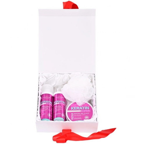 VIVACO Dárkový box vlasové péče s keratinem a kofeinem