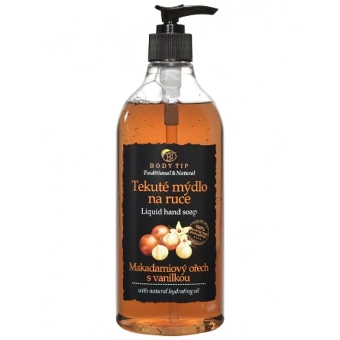 VIVACO Tekuté mýdlo na ruce Makadamiový ořech s vanilkou 750 ml BODY TIP 750 ml VIVACO Tekuté mýdlo na ruce Makadamiový ořech s vanilkou 750 ml BODY TIP 750 ml