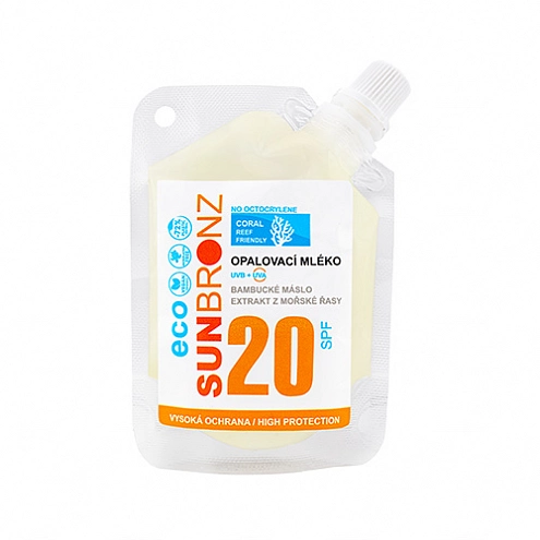 VIVACO Opalovací mléko SUN BRONZ SPF 20 - Coral Friendly cestovní balení 50 ml