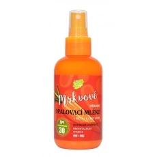 VIVACO 100% Přírodní opalovací mléko s mrkvovým extraktem SPF 30 150 ml