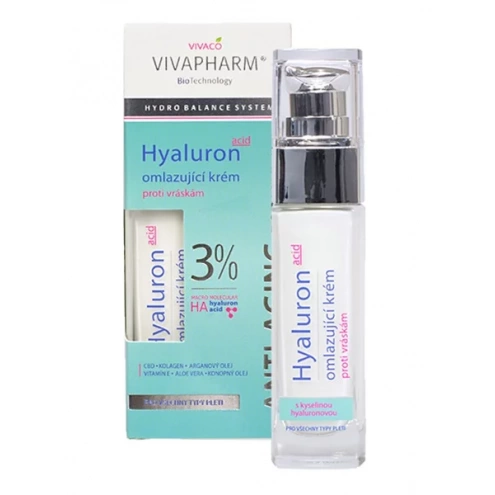 VIVACO Omlazující krém s kyselinou hyaluronovou VIVAPHARM 30 ml VIVACO Omlazující krém s kyselinou hyaluronovou VIVAPHARM 30 ml