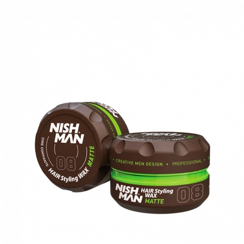 Nishman 08 Matte Look Black Vanilla Hair Wax 150 g Nishman 08 Matte Look Black Vanilla Hair Wax 150 g