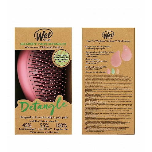 Wet Brush Go Green Palm Detangler Pink-Watermelon Oil