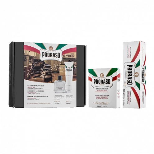 Proraso White Gift Box Shaving Cream and After Shave Balm Proraso White Gift Box Shaving Cream and After Shave Balm