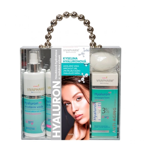 VIVACO Luxusní dárkový kufřík kosmetiky s kyselinou hyaluronovou
