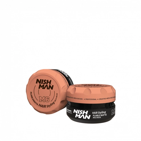 NishMan Hair Styling Wax M6 Pliable Matte 100 ml