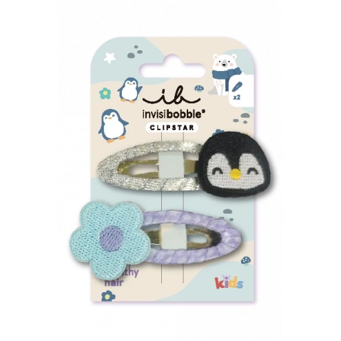 Invisibobble SNAP CLIP KIDS Polar Penguin 2pc Invisibobble SNAP CLIP KIDS Polar Penguin 2pc