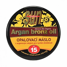 VIVACO Opalovací máslo s BIO arganovým olejem SPF 15 SUN VITAL 200ml