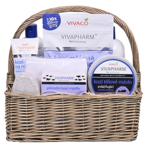 VIVACO Dárkový koš kosmetiky s kozím mlékem VIVACO Dárkový koš kosmetiky s kozím mlékem
