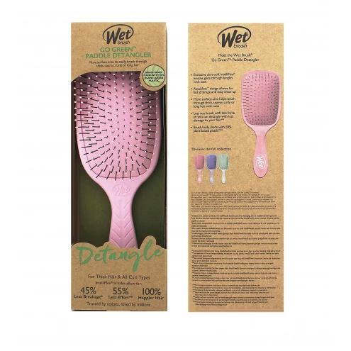 Wet Brush Go Green Paddle Detangler Pink 1 pcs Wet Brush Go Green Paddle Detangler Pink 1 pcs