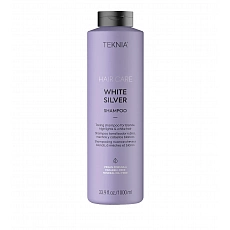 Lakmé Teknia White Silver Shampoo neutralizační šampon pro blond, melírované a bílé vlasy 1000 ml