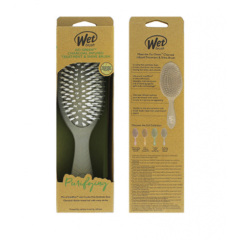 Wet Brush Go Green Treatment & Shine Brush Charcoal