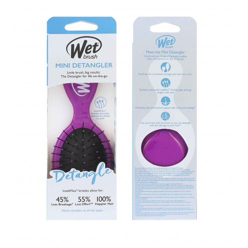 Wet Brush Mini Detangler Hair Brush Purple