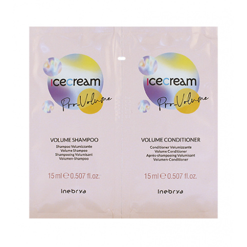 Inebrya Ice Cream Pro-Volume Volume Shampoo 15 ml + Volume Conditioner 15 ml
