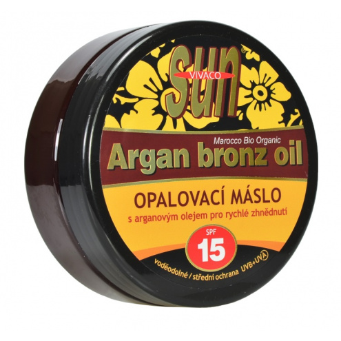 VIVACO Opalovací máslo s BIO arganovým olejem SPF 15 SUN VITAL 200ml