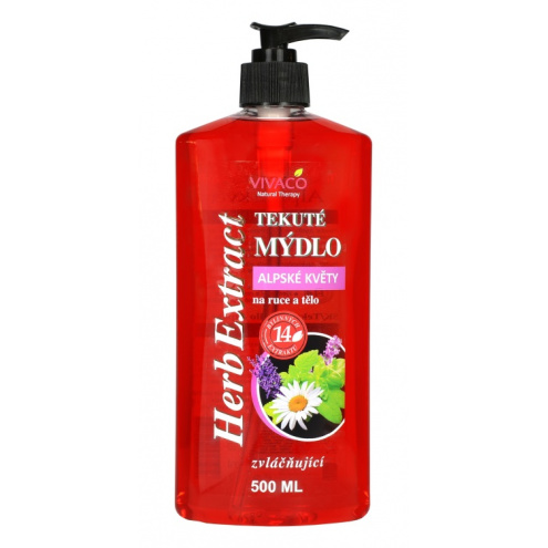 VIVACO Tekuté mýdlo Alpské květy HERB EXTRACT 500 ml