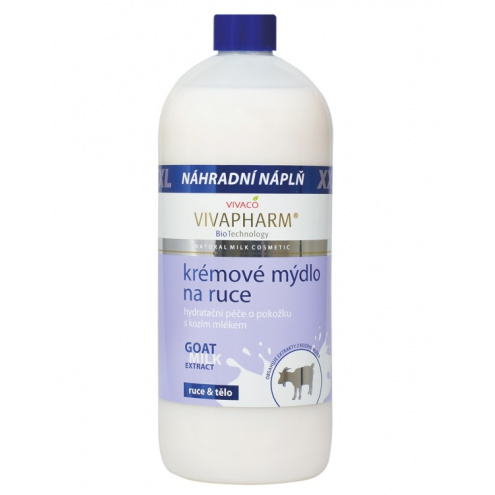VIVACO Mýdlo na ruce s kozím mlékem NÁHRADNÍ NÁPLŇ 1 litr 