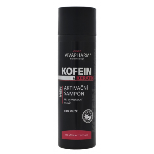 VIVACO Kofeinový šampon s keratinem pro muže VIVAPHARM 200ml