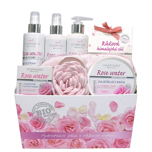 VIVACO Dárkové balení kosmetiky s růžovou vodou